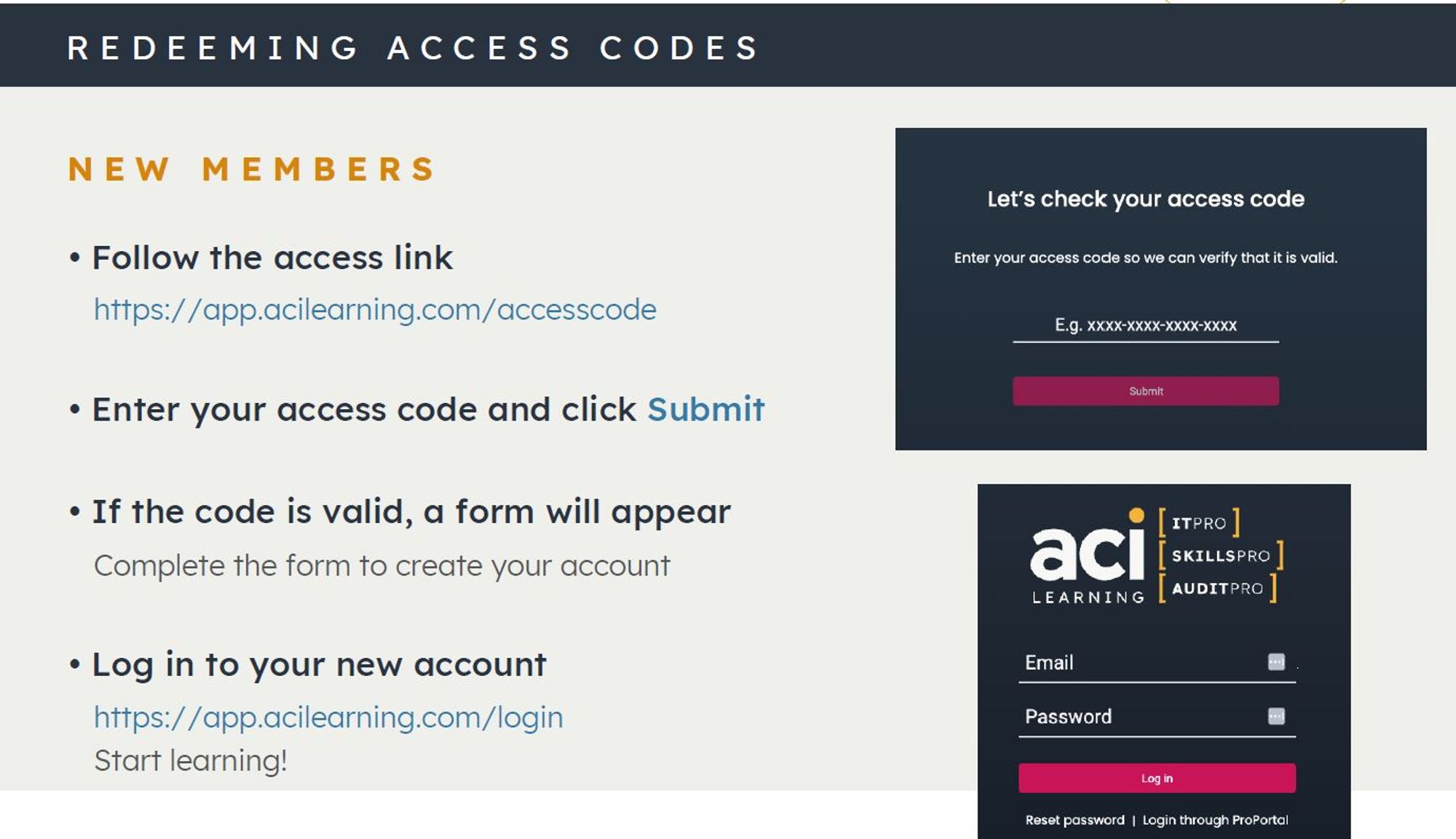 Image of login screen